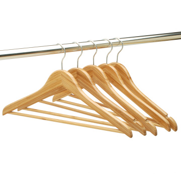 Manufacturing Wholesale ECO Friendly Natural Material Stylish Bamboo Coat Textile Clothes Hangers